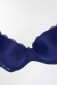 Mėlynos spalvos moteriška liemenėlė su nėrinukais ir "push up" DFL102