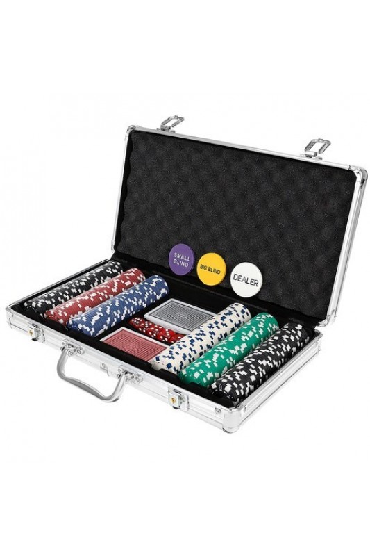 Pokerio žaidimas lagamine, 300 žetonų