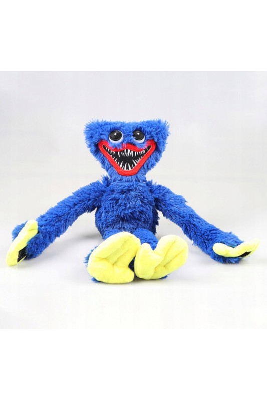 Minkštas pliušinis žaislas Huggy Wuggy, mėlynas